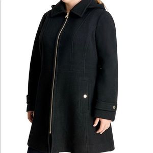 Michael Kors Plus Size Hooded Coat